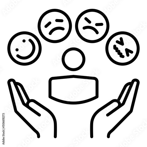 Provide psychological support line icon