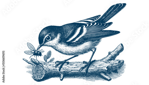 Acadian Flycatcher bird vector