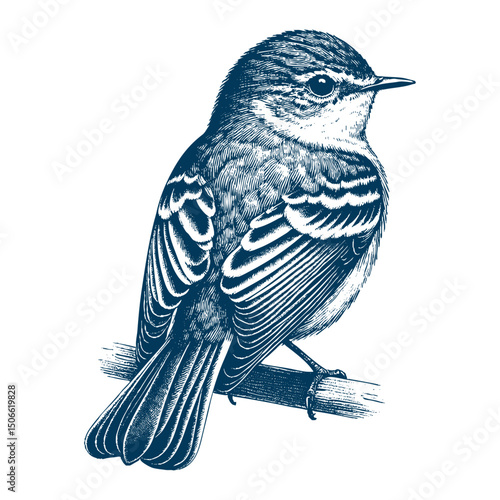 Acadian Flycatcher bird vector