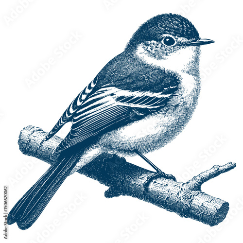 Acadian Flycatcher bird vector