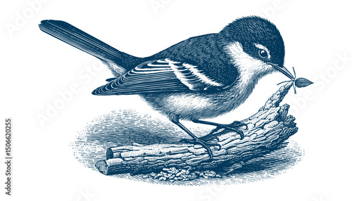 Acadian Flycatcher bird vector