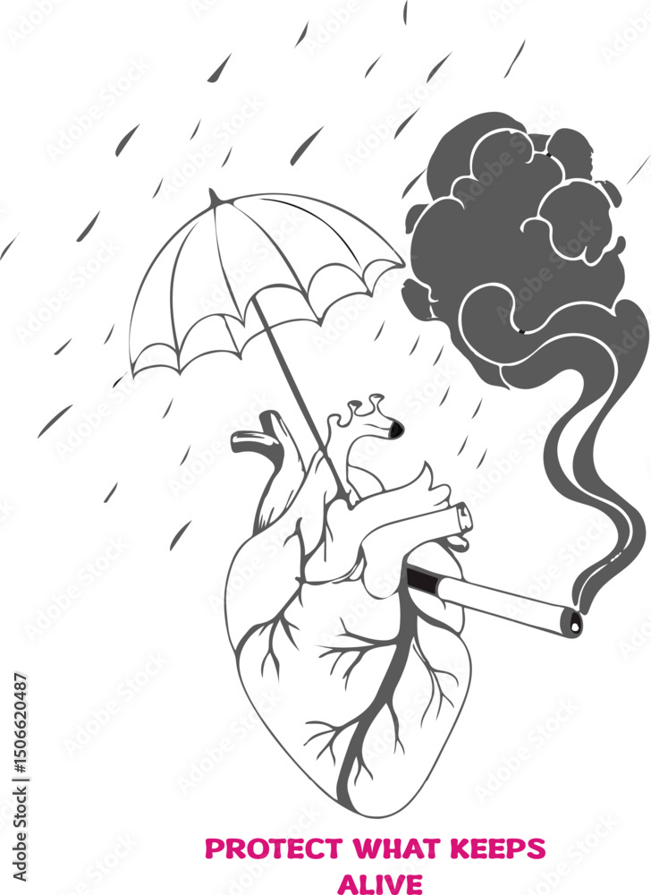 Naklejka premium World no tobacco day vector art