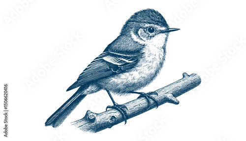Acadian Flycatcher bird vector