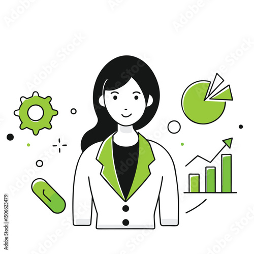 image preview business illustration of a woman