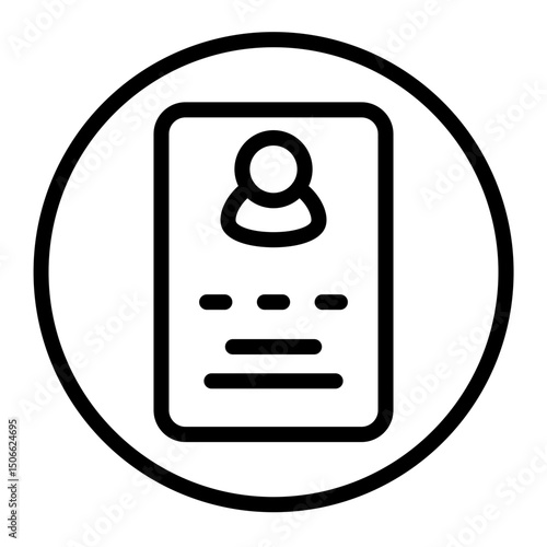 CV with Highlights Vector Line Icon Design