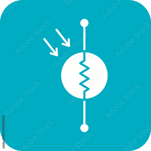 Light Dependent Resistor icon vector image. Suitable for mobile apps, web apps and print media.
