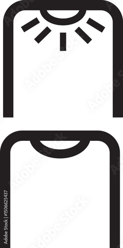 car sunroof icon with open and closed positions