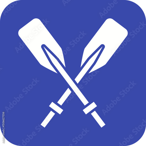 Oars icon vector image. Suitable for mobile apps, web apps and print media.