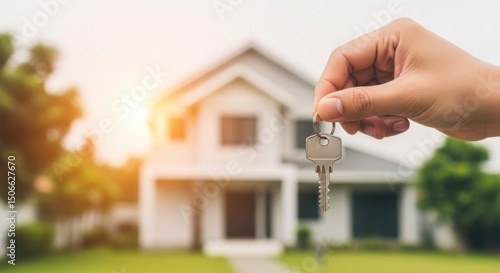 House key symbolizing homeownership and real estate investment