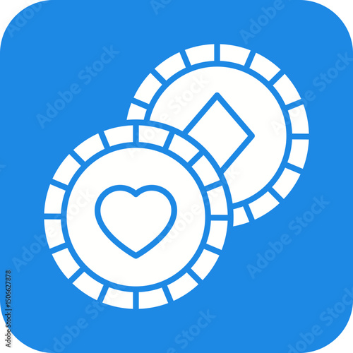 Poker Chips icon vector image. Suitable for mobile apps, web apps and print media.