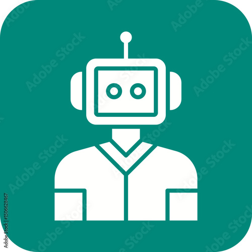 Robot icon vector image. Suitable for mobile apps, web apps and print media.