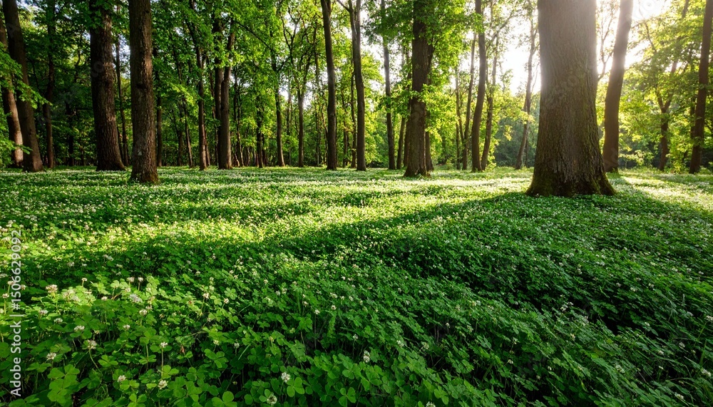 green grass in the forest green grass in the forest