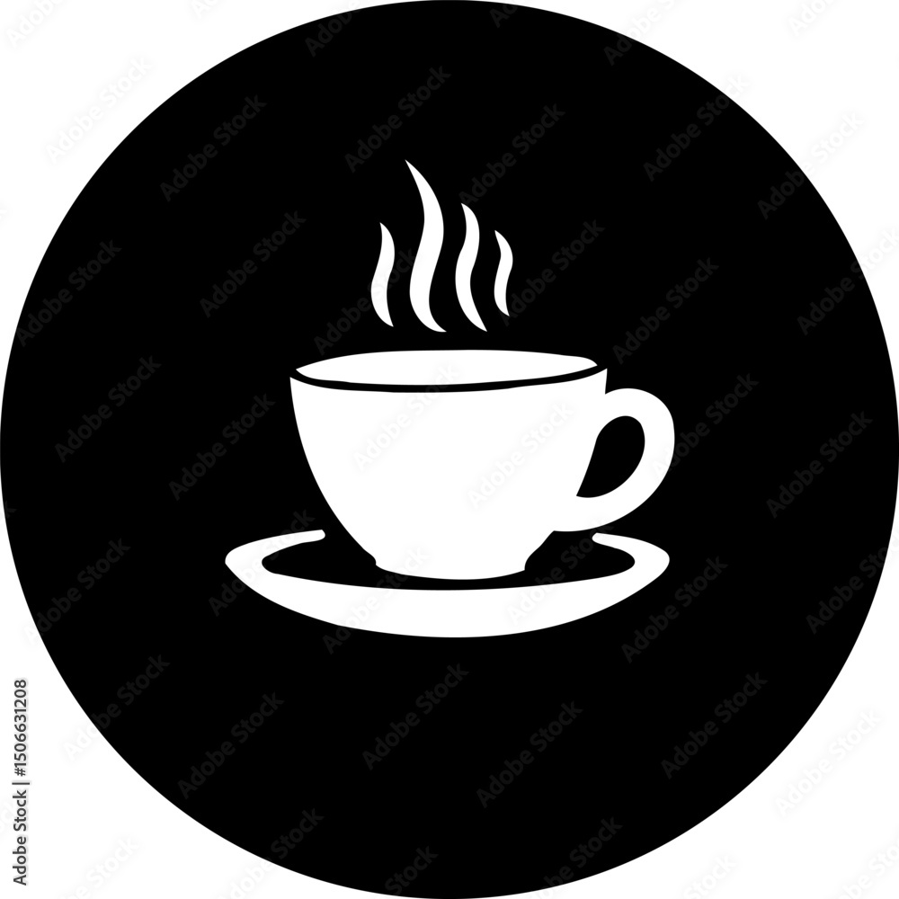 Minimalist depiction of a steaming cup evoking warmth and contemplation Minimalist depiction of a steaming cup evoking warmth and contemplation