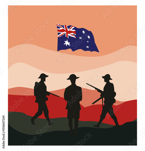 ANZAC Day Remembrance Vector Set -04