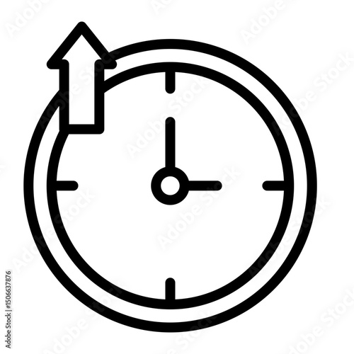 System Uptime Vector Line Icon Design
