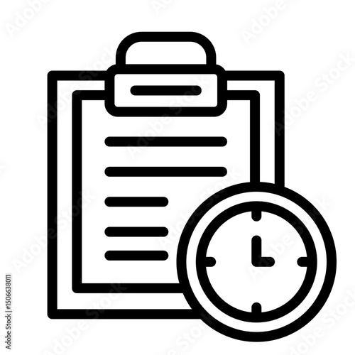 Operational Audit Vector Line Icon Design