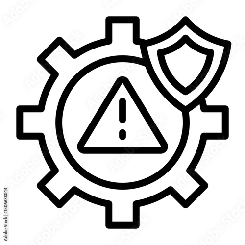 Risk Control Vector Line Icon Design