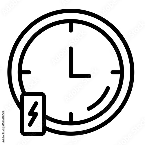 Lifetime Durability Vector Line Icon Design