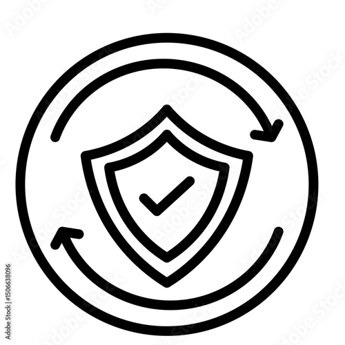 Service Continuity Vector Line Icon Design
