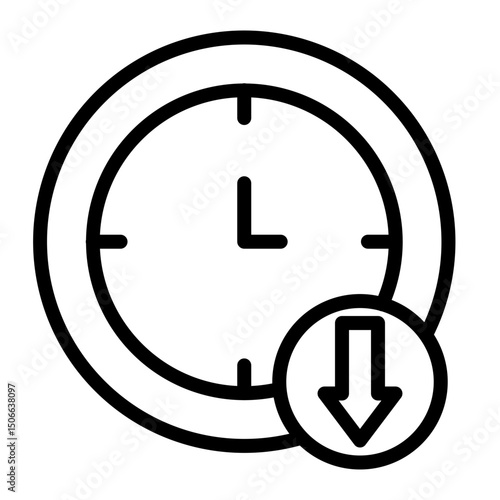 Equipment Uptime Tracker Vector Line Icon Design