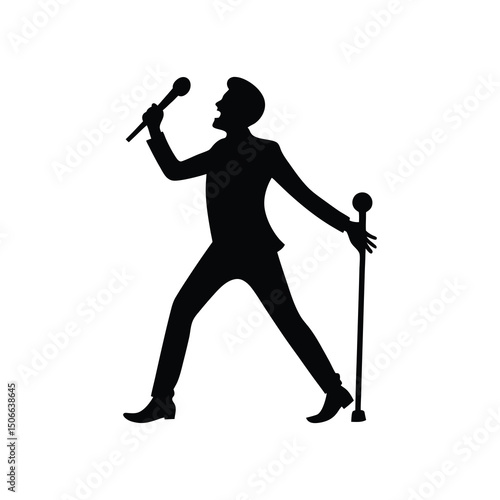 golf player silhouette vector