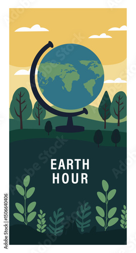Earth Hour Illustration Set-02