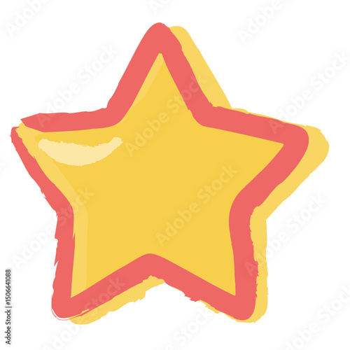 Abstract Color Doodle StarIllustration