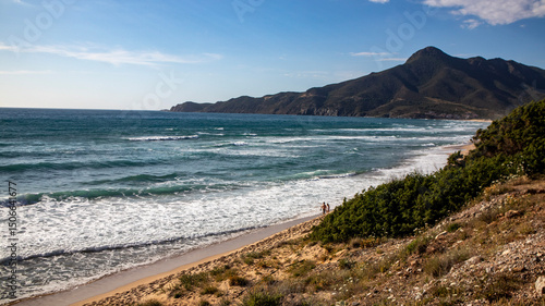 Fototapeta Naklejka Na Ścianę i Meble -  Sardinian sea Buggerru coast, San Nicolo' beach, Portixeddu  village, Italy