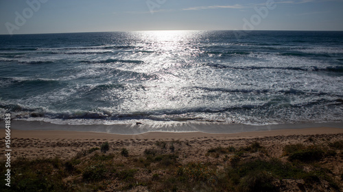 Fototapeta Naklejka Na Ścianę i Meble -  Sardinian sea Buggerru coast, San Nicolo' beach, Portixeddu  village, Italy