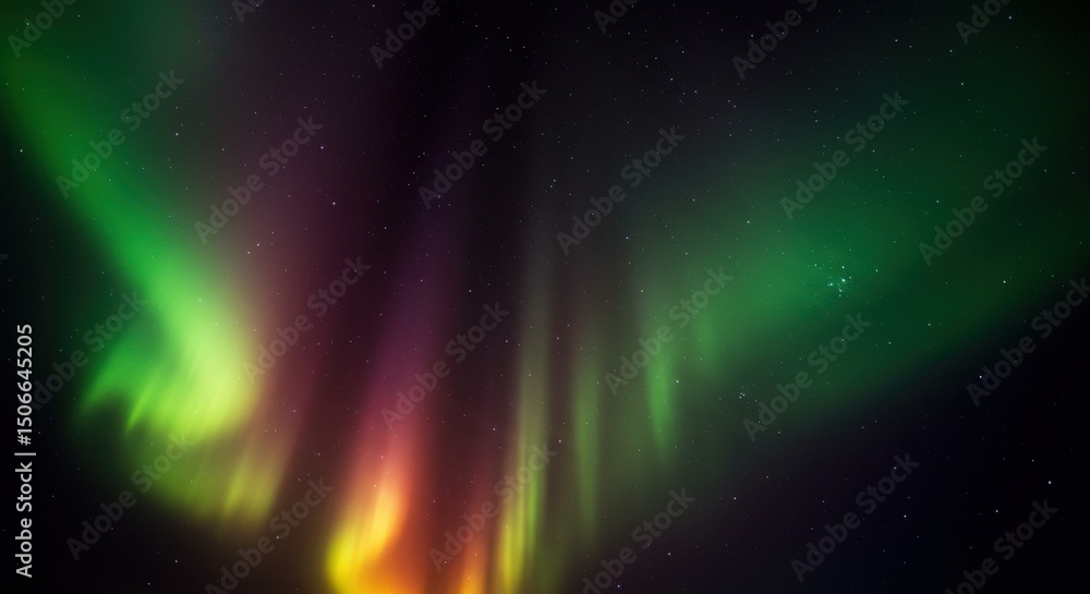 Fototapeta premium Auroras radiant dance a celestial ballet in nights grand theater