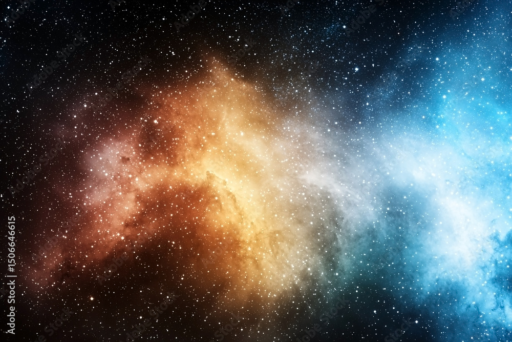 Obraz premium Abstract Blue Cosmic Art for Creative Digital Projects