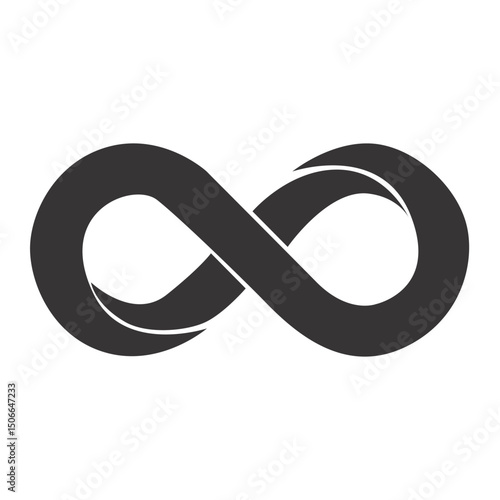 line infinity symbol, vector illustration