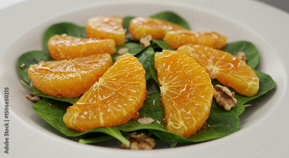 Delicious Orange and Spinach Salad with Walnuts Delicious Orange and Spinach Salad with Walnuts