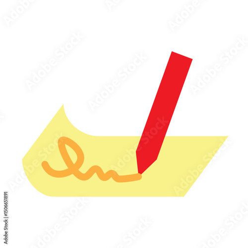 Signature Pad Vector Flat Icon Design