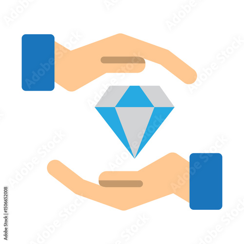 Jewelry Protection Vector Flat Icon Design