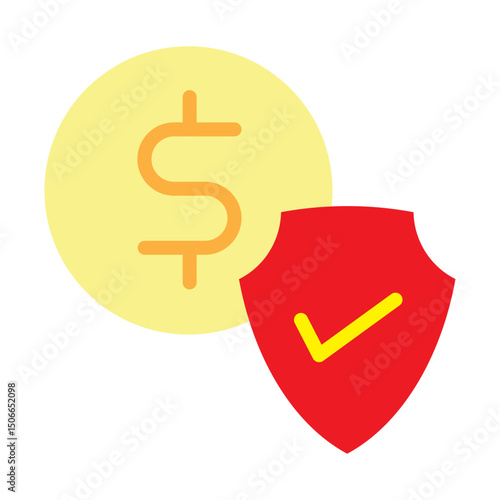 Money Secure Vector Flat Icon Design
