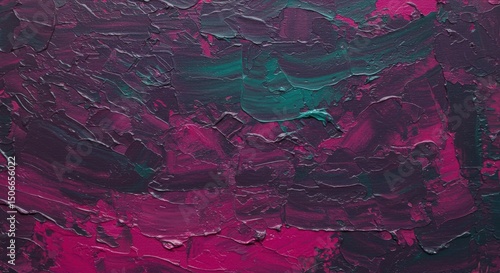 Strokes of violet embrace teal revealing texture  form