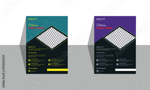 Restaurant food flyer menu design