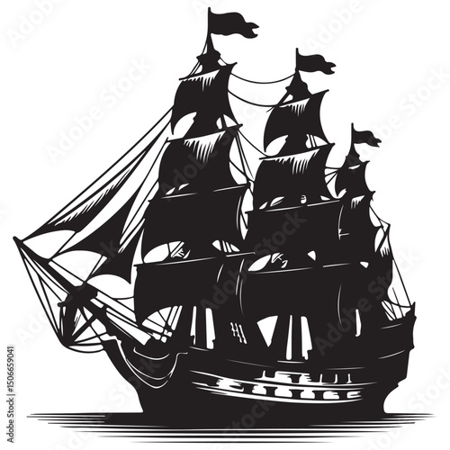 pirate ship silhouette