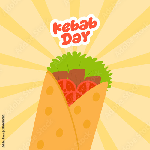 vector graphic of Kebab Day ideal for Kebab Day celebration
