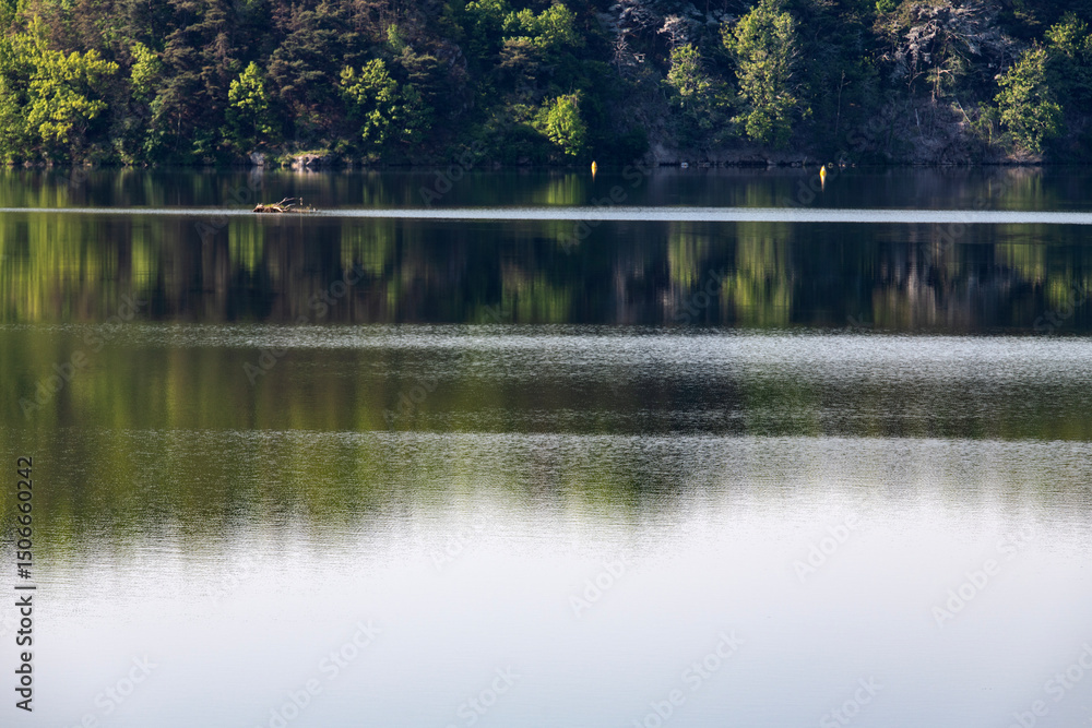 tranquil landscape of the lake and reflections tranquil landscape of the lake and reflections