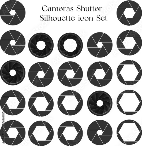 Camera lens icon collection. Set of camera lens icons. Video and photo camera lens icons. Camera lens logo icon set..
