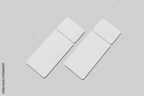 Mockup boarding pass airplane ticket