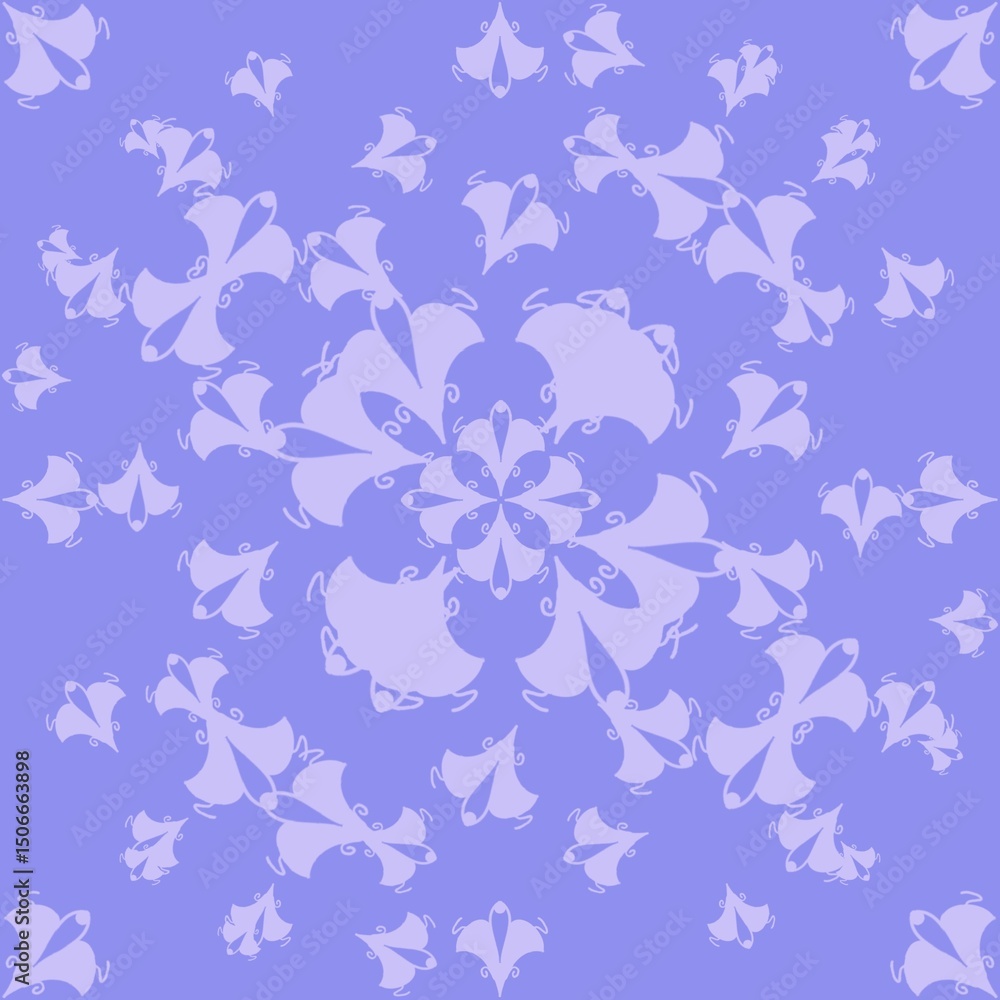 Fototapeta premium seamless floral pattern.Using straight lines, curves, and circles to form human shapes and then layering them in a geometric pattern to create a background, tile pattern, and fabric pattern.