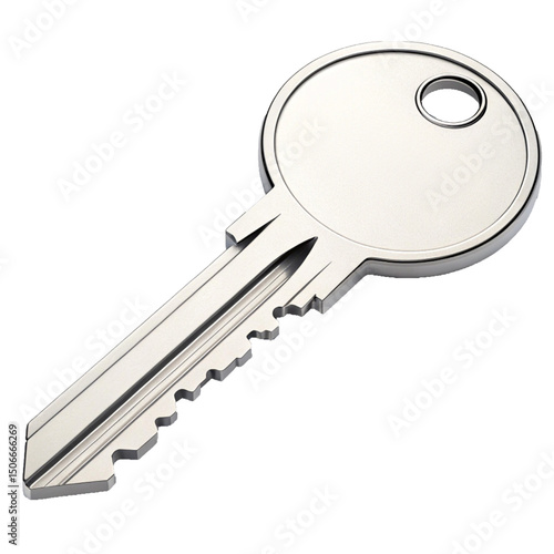 Metallic Key Isolated