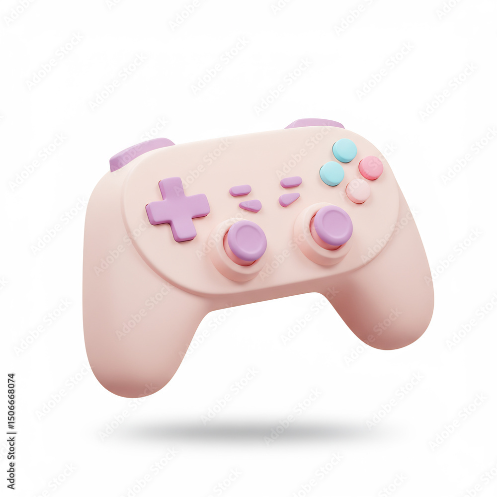 3D Game Controller in Soft Stylized Design 3D Game Controller in Soft Stylized Design