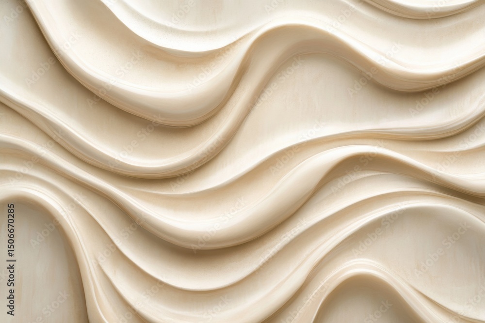 Fototapeta premium Fluid motion design interior space wall art contemporary environment close-up view aesthetic appeal