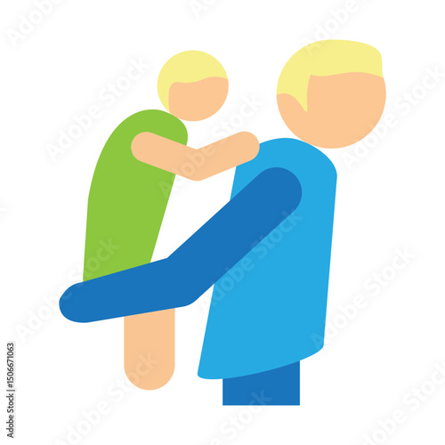 Fatherhood Vector Flat Icon Design