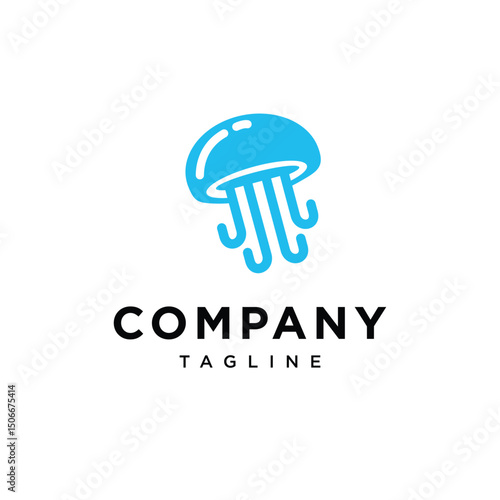 Jellyfish Icon Logo Vector Simple