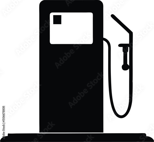 Gas Pump Nozzle silhouette vector, Gas pump silhouette vector, Gas pump and electric charge station vector icon illustration